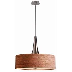 Kenroy Home Casual 3 Light Pendant ,64 Inch Height, 22 Inch Diameter with Brushed Steel Finish