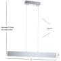 JONATHAN Y JYL7018A Draper 32'' Dimmable Adjustable Integrated LED Metal Linear Pendant Minimalistic,Modern,Contemporary for Dining, Living Room, Kitchen, Commercial Office, Brushed Aluminum