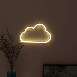 Neon Sign Cloud Lights Warm White Wall Art Décor USB & Battery Powered LED Neon Night Light for Kids Bedroom,Dorm,Wedding Party Birthday Gifts Baby Nursery Lamp(YDNB)