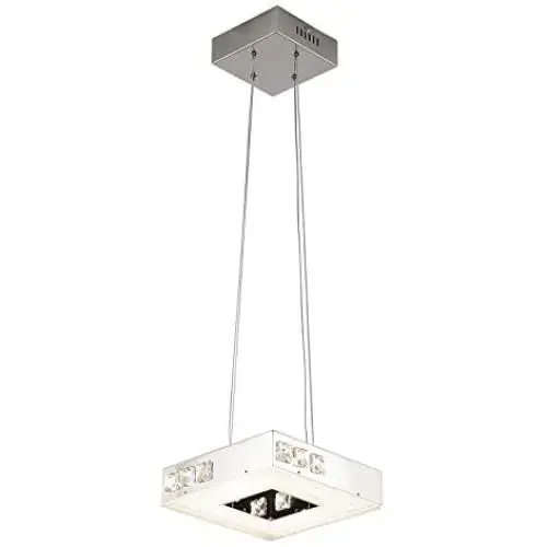 LED Semi-Flush Mount Ceiling Light Fixture,Modern Mini Chandelier Fixtures 1 Ring Hanging Pendant Lighting with Crystals 7.48'' x 7.48'' Dimmable Dining Room Lights Natural Light 4000K