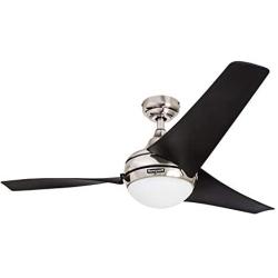 Honeywell Ceiling Fans 50195 Rio 54'' Ceiling Fan with Integrated Light Kit and Remote Control, Brushed Nickel