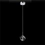 Single Head Crystal Pendant Light Sparkly Ice Cube Chandelier Lampshade Modern LED Pendant Lamp for Living Room Bedroom Dining Room,Cold White-2W