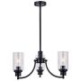 LIGOTFIRE Rustic Chandelier Lighting 3 Light Famhouse Pendant Light Black Celing Hanging Light Fixure Dining Room