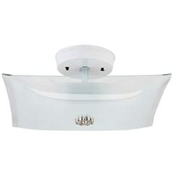 NOMA Flush Mount Light Fixture | Ceiling Light with 60 W is Perfect for Your Bedroom, Kitchen, Hallway or Dining Room | White Glass