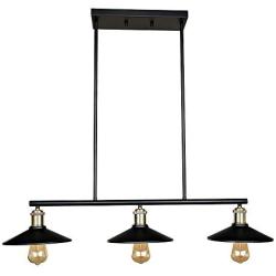 KARMIQI 3-Light Industrial Kitchen Island Lighting, Farmhouse Pendant Light for Kitchen, Vintage Metal Island Light for Dining Room, Pool Table Light for Bar