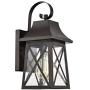 FLALINKO Outdoor Wall Sconce - 14'' Farmhouse Porch Light in Oil Rubbed Bronze Finish with Clear Seedy Glass for Garage, Patio, Porch, Doorway, Entryway (ORB, Single Pack)