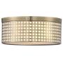 2 Light 10'' Metal Square Grid Antique Brass Finish semi Flush Mount Ceiling Light, Chandelier for Living Room Dining Room Bedroom 2 Light 10'' Metal Square Grid Antique Brass Finish semi Flush Mount Ceiling Light, Chandelier for Living Room Dining Room Bedroom