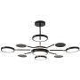 FangYanMei LED Chandelier Modern Acrylic Ceiling Lights Black Metal Lighting, Close to Ceiling Light Nordic Restaurant LED Pendant Lights Lamp Used for Living Room Bedroom Dining Room Lighting