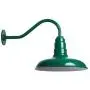 The Topanga Gooseneck Barn Light | Old Gas Station Style Steel Dome on a Gooseneck | Barn Lighting and Farmhouse Lighting | Made in America | Modern Farmhouse Light (16'' Gooseneck, Green)