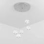Temgin Pendant Lighting 5 Lights Chandelier Crystal LED 15W Adjustable Height Ceiling Light Fitting Modern for Dining Room Kitchen Hallway Cool White