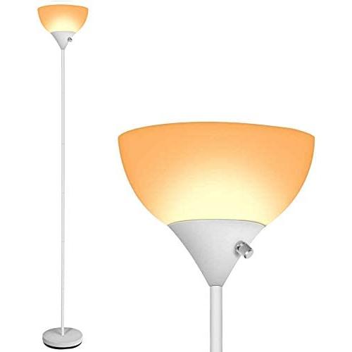 LED Floor Lamp - 3000K Standing Lamps, 9W Energy Saving, 40,000 Long Lifespan, Warm White Eye-Friendly, Torchiere Floor Lamps for Bedrooms, Lamps for Living Room, Reading and Working