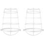 Dysmio Metal Wire Cage for Hanging Pendant Lighting, 2-1/4-Inch White Industrial Cage Neckless Metal Shade Ceiling Pendant Lights for Dining Room Bedroom Shade Pack of 2