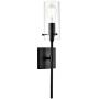 Effimero Black Wall Sconce Lighting - Bathroom Light Fixture - Modern Indoor Bedroom Wall Lights with Clear Glass Shades