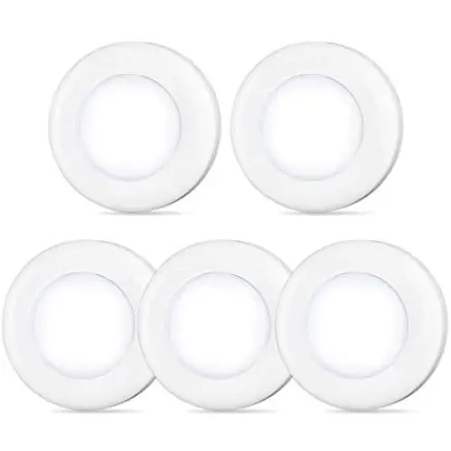 Tap Light Push Lights STAR-SPANGLED Mini Night Touch Light LED Puck Lights Portable Under Cabinet Lighting Battery Operated Powered DIY Stick On Lights Wireless Closet Counter Kitchen Cool White 5Pack