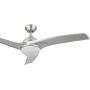CO-Z 52’’ Modern Ceiling Fan with Lights and Remote, Contemporary Ceiling Fans Brushed Nickel Memory, Indoor LED Ceiling fan for Kitchen Bedroom Living Room, 3 Reversible ABS Blades in Brushed Nickel