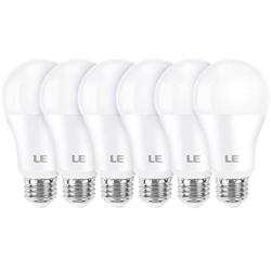 LE 100W Equivalent LED Light Bulbs, 14W 1600 Lumens 2700K Warm White Non-Dimmable, A19 E26 Standard Base, UL/FCC Listed, 15000 Hour Lifetime, Pack of 6