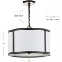 JONATHAN Y JYL3510A Thatcher 17'' Metal LED Pendant Light, Traditional, Transitional for Kitchen, Living Room, Oil Rubbed Bronze