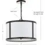 JONATHAN Y JYL3510A Thatcher 17'' Metal LED Pendant Light, Traditional, Transitional for Kitchen, Living Room, Oil Rubbed Bronze