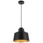 WINGBO Black Industrial 1 Bulb Pendant Light Farmhouse Metal Hanging Barn Pendant Lighting with Lid Shade, Adjustable Length Hanging Dining Light Fixture for Kitchen, Bar, Entryway, Dining Room