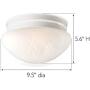 Design House 107144 Millbridge Traditional Indoor Flush Mount Ceiling Light Dimmable for Bedroom Dining Room Kitchen, 9.25 in, White