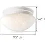 Design House 107144 Millbridge Traditional Indoor Flush Mount Ceiling Light Dimmable for Bedroom Dining Room Kitchen, 9.25 in, White
