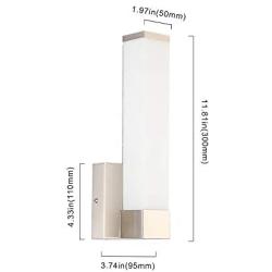 LED Hallway Wall Light Fixtures Indoor, 7Degobii Home Bedroom Bathroom Vanity Lights Vertically 11.8 Inch High 6W 4000K