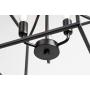 Modern Industrial Island-Shaped Chandelier Installation with 3 Lights, Black Farmhouse Antique Metal Height-Adjustable Square Pendant Ceiling , Suitable for Bedroom Kitchen Living Room Entrance Hall