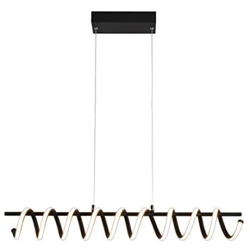 120V 38W 3000K warmlight Minimalist Spiral Contemporary LED Ceiling Pendant Light Art Decorative LED Hanging lamp Modern LED Chandelier for Office, Living Room, Kitchen, Dinning Room