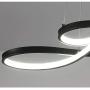 LED Pendant Light Dimmable Modern Chandelier Ceiling Fixture Adjustable Pendant Lighting Living Dining Room Ceiling Hanging Lights Kitchen Island Ceiling Fixture Hanging lamp 40W I 75cm (Black)