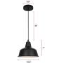 Black Industrial Pendant Lights Retro Farmhouse Hanging Ceiling Light Fixtures for Kitchen Island Bedroom Living Room Foyer… (Black in One)