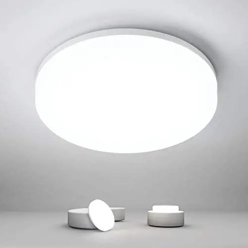 Oeegoo 5000K LED Flush Mount Ceiling Lights Fixture, 18W 1800LM Modern Round LED Ceiling Lamp, IP54 Waterproof Bathroom Ceiling Lights for Kitchen, Bedroom, Bathroom, Hallway, 150W Equivalent Oeegoo 5000K LED Flush Mount Ceiling Lights Fixture, 18W 1800LM Modern Round LED Ceiling Lamp, IP54 Waterproof Bathroom Ceiling Lights for Kitchen, Bedroom, Bathroom, Hallway, 150W Equivalent