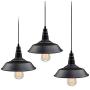 LNC Pendant Lighting for Kitchen Island 3-Pack Barn Hanging Fixtures with Matte Black Finish for Dining Room, Bar Counter, Restaurant, A0190709, 3 Pack