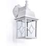 CORAMDEO Outdoor LED Square Wall Sconce Light for Porch, Patio, Deck, Wet Location, Built in LED Gives 100W of Light from 11W of Power, 1000 Lumens, 3K, Durable Cast Aluminum with White Finish