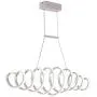 Dimmable LED Spring Chandeliers Modern Designer Dining Table Living Room Ceiling Pendant Light Fixture Chic Adjustable White Finish Acrylic-Panel Bedroom Remote Hanging Lamp Contemporary Deco Lighting