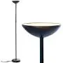 Brightech SkyLite LED Torchiere Floor Lamp – Bright, High Lumen Uplight for Reading in Living Rooms & Offices - 3 Way Dimmable to 30 Percent Brightness - Tall Standing Pole Light - Black