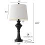 Oneach USB Table Lamp Modern Table Lamps Set of 2 for Living Room with USB Charging Port Bedside Lamp Fabric Drum Shade Accent Lamp Light for Bedroom Black Oneach USB Table Lamp Modern Table Lamps Set of 2 for Living Room with USB Charging Port Bedside Lamp Fabric Drum Shade Accent Lamp Light for Bedroom Black