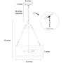 ISURAUL Farmhouse Chandelier for Dining Rooms, 16” 3-Lights Farmhouse Lighting for Living Room and Entryway