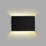 FUDESY LED Wall Sconce,Indoor Outdoor Wall Lights Wall Sconces,Modern Up/Down Black Exterior Plastic Lighting Fixture Lamps for Living Room Bedroom Hallway ,12W 3000K Warm White,FDS2040B1