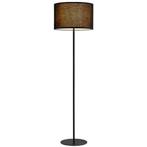 Modernluci Black Standing Floor Lamp - Modern Nursery Stick Lamp with Shade for Office,Bedroom,Living Room - 56‘’ Tall, E26 Led Edison Bulb