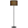 Modernluci Black Standing Floor Lamp - Modern Nursery Stick Lamp with Shade for Office,Bedroom,Living Room - 56‘’ Tall, E26 Led Edison Bulb