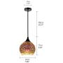 JEUNEU Modern 3D Colourfull Glass Pendant Light Firework Lamp Kitchen Decor Lighting Fixture (1-Pack)
