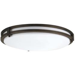 Lithonia Lighting FMSATL 16 20830 BZA M4 LED Saturn Flushmount Ceiling Light Fixture for Kitchen | Hallway | Bedroom, Dimmable, 3000K, Antique Bronze