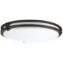 Lithonia Lighting FMSATL 16 20830 BZA M4 LED Saturn Flushmount Ceiling Light Fixture for Kitchen | Hallway | Bedroom, Dimmable, 3000K, Antique Bronze