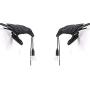 N-brand Bird Lamp Raven Lamp Raven Light Bird-Lamp Finials Decorative Led Table Light & Sconce Light for Bedroom Bedside Living Room,Black,Left Wall Light