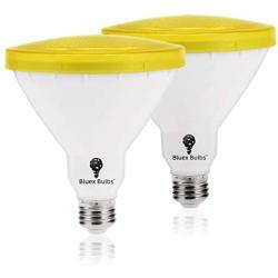 2 Pack Par38 Amber Yellow LED Bug Light Bulb E26 Flood Light Bulb - 10W 100W Equivalent, Warm Bug-Free Lighting for Home, Porch, Yard, Indoor Outdoor, Patio, Holiday, Party Bulb, Insect Repellent