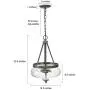 KSANA Glass Pendant Chandeliers for Dining Room, Kitchen Island, 12.5'' D