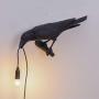 YJYdada Raven Wall Lamp Table Lamp, Resin Crow Bird Shaped Light for Bedroom Corridor Living Room Wall Sconces Light Black/White 4 Style (Black-B)