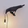 YJYdada Raven Wall Lamp Table Lamp, Resin Crow Bird Shaped Light for Bedroom Corridor Living Room Wall Sconces Light Black/White 4 Style (Black-B)