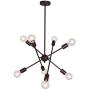 BONLICHT Oil-Rubbed Bronze Sputnik Chandeliers 8 Light Vintage Industrial Semi Flush Mount Ceiling Light Mid Century Modern Pendant Lighting for Kitchen Dining Room Foyer Hallway