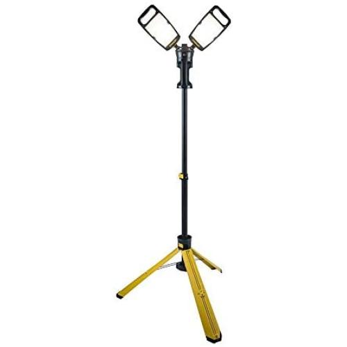 Stanley Led Work Light with Stand 7000-Lumen Portable Corded LED Portable Job Site Lighting 4000K 80W Indoor Outdoor Lighting